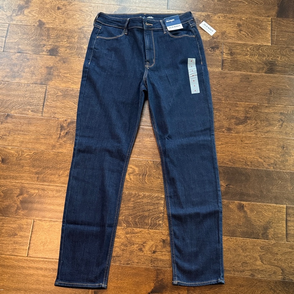 Old Navy Women's Dark Blue Straight Leg Jeans